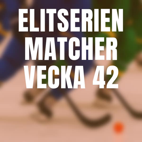Elitserien i vecka 42 med full omgang och hett derby